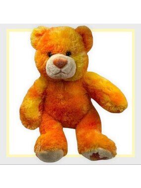 Build-A-Bear Autumn Fall Maple Leaf 16" Plush Sparkly Orange and Yellow
